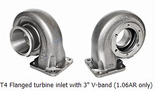 T4 Flanged turbine inlet with 3