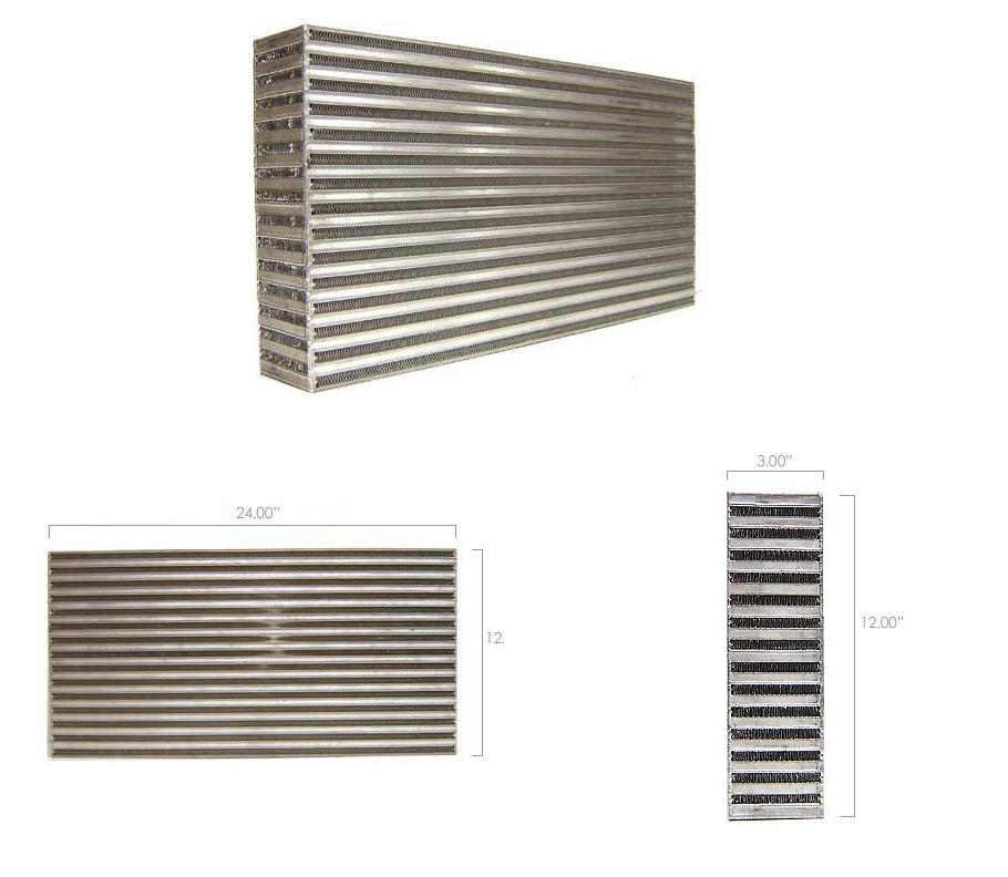 Intercooler Core - Garrett GT24x12.1x3,  P/N: 703518-6005