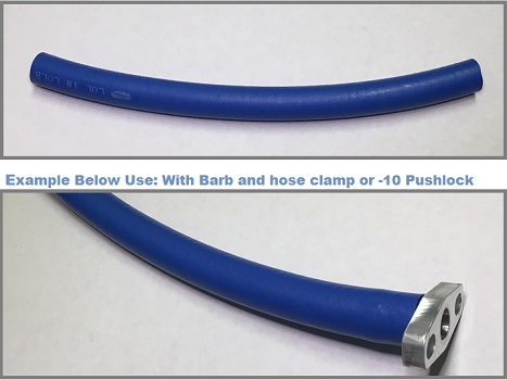 BLUE High Temp Special Rubber Oil Drain (Return) Hose - 5/8