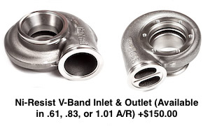 V-band Undivided Inlet, V-band Outlet, Niresist