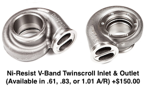 V-band Twinscroll Inlet, V-band Outlet, Niresist