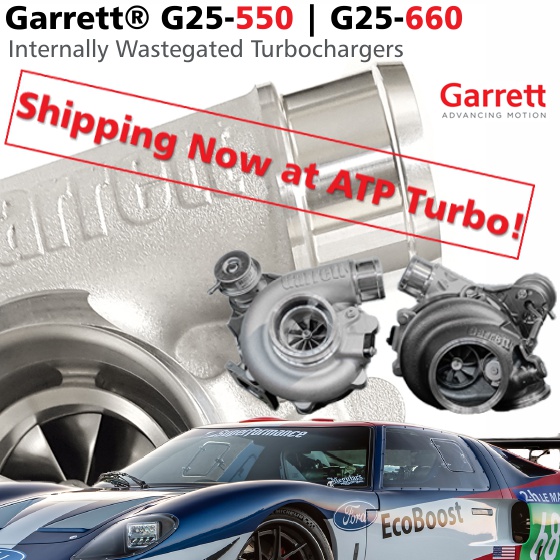 Ridiculously Quick Spooling! ATP Turbo is now shipping G25-550 and G25-660 Internally Wastegated Turbos.