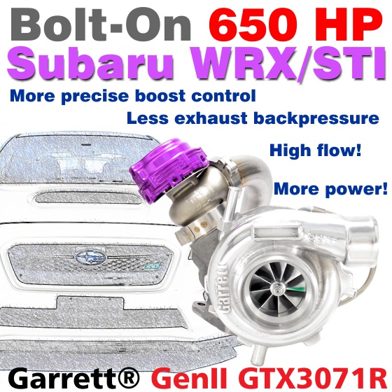 Bolt-On 650 HP for the Subaru WRX/STI...Garrett GenII GTX3071R