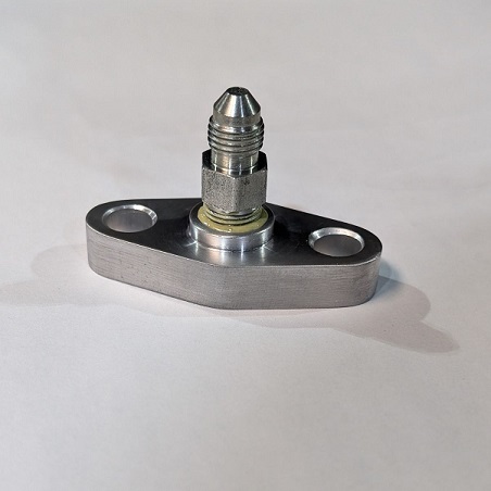 Oil Feed Flange with -3 AN/JIC Male Flare (T3, GT37, GT40, GT42, GT45, GT47, GTX50, GT55)
