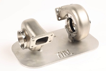 T3 Turbine Housing, Undivided, Stainless TiAL F3V P/N 007180, V-band outlet, GT35R/GTX35R, 1.21 A/R