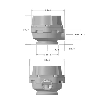 GARRETT GVB-50R, RCV(Recirculated) BOV 50mm Black, P/N: 914959-0003