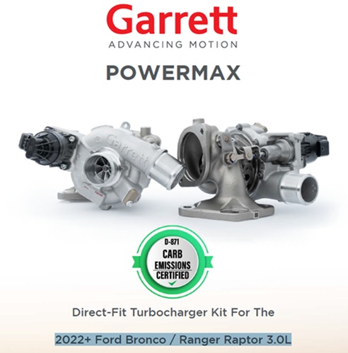 Garrett PowerMax Twin Turbos Upgrade GT1752S  Ford Bronco Ranger Raptor 3.0L 2022+ PN 926432-5002S