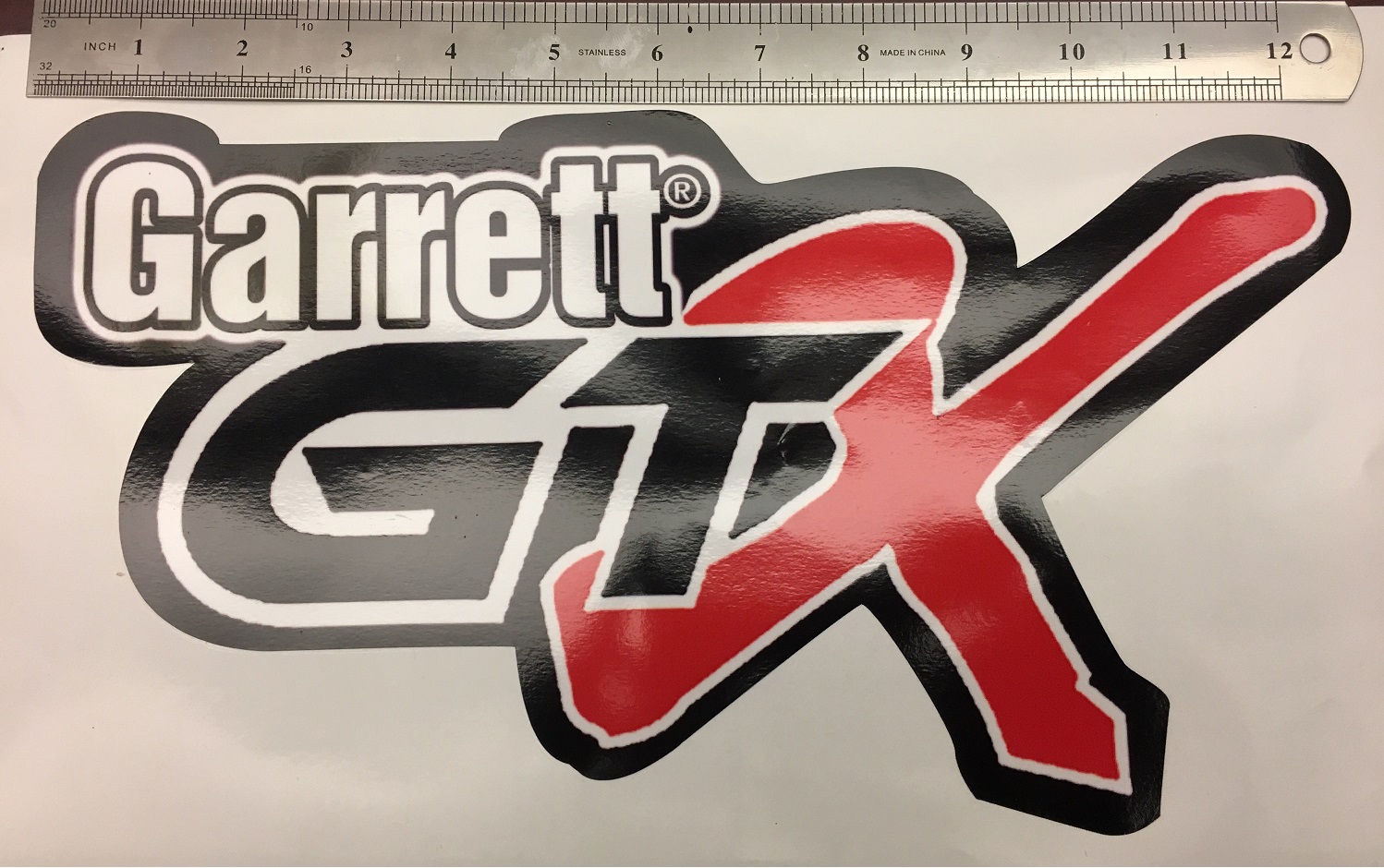 Sticker, Garrett GTX, Peel and Stick, 12