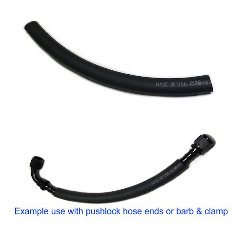 BLACK High Temp Special Rubber Oil Drain (return) Hose - 5/8