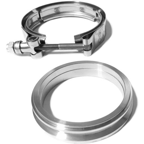 Clamp\Flange Set, T31, STAINLESS STEEL V-band, Double Stepped, 3