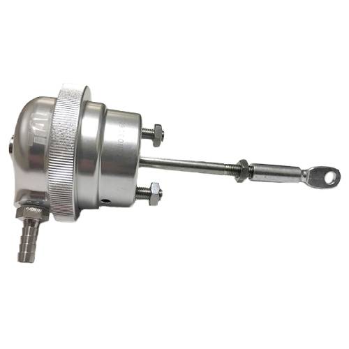 Billet Wastegate Actuator, TiAl PN 005480, MVI-2.5, SILVER, 18 PSI, STRAIGHT Rod, PLUS BONUS Rod End