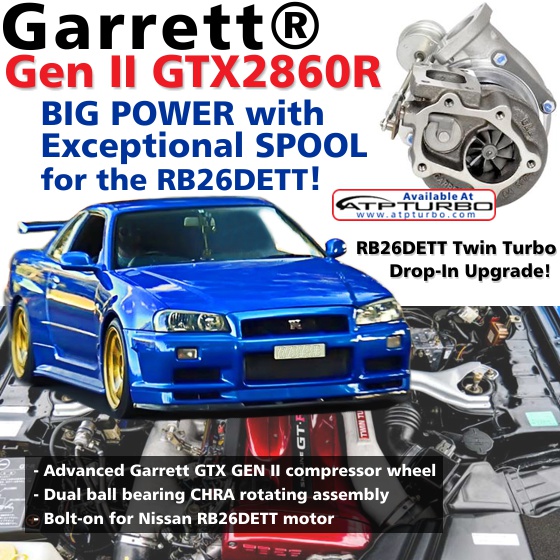 BIG POWER with Exceptional SPOOL for the RB26DETT!...Garrett Gen II GTX2860R