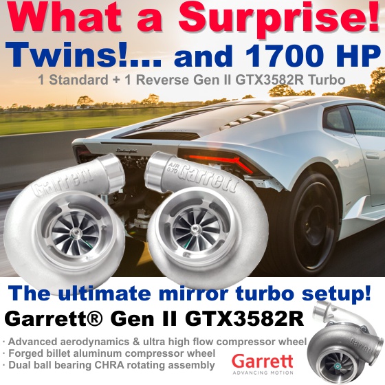 The ultimate mirror turbo setup...Garrett Gen II GTX3582R