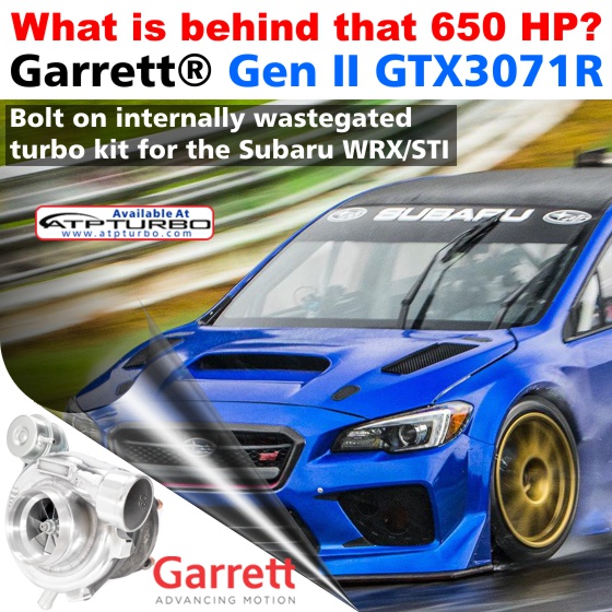 Bolt on 650HP for the Subaru WRX/STI...Internally Wastegated Garrett GEN2 GTX3071R!