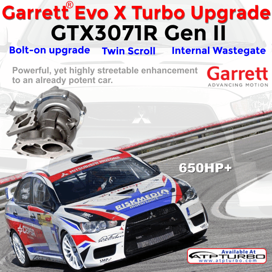 Garrett Evo X Turbo Upgrade, GTX3071R Gen II... Powerful, yet highly streetable enhancement to an already potent car!